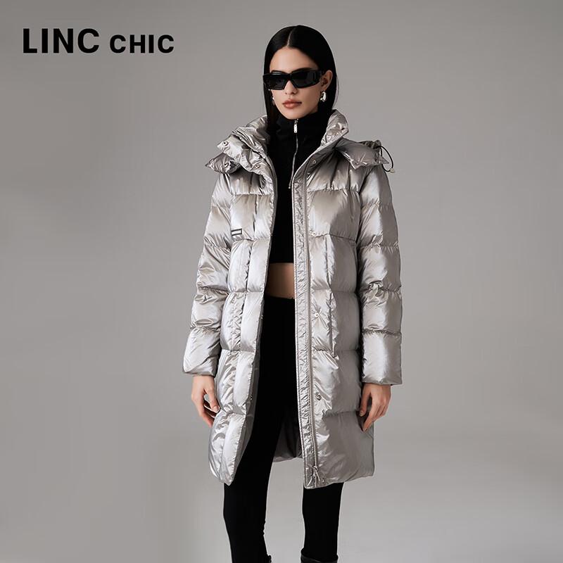 Jinyujie Women's Mid-length Loose Fit Puffer Down Jacket