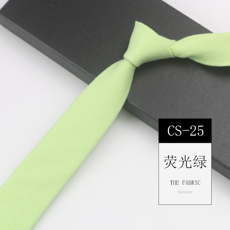 Men'S Tie Narrow 6Cm Hand-Made Cotton Casual Professional Shirt Literary And Simple Women'S College Pure Black Tie