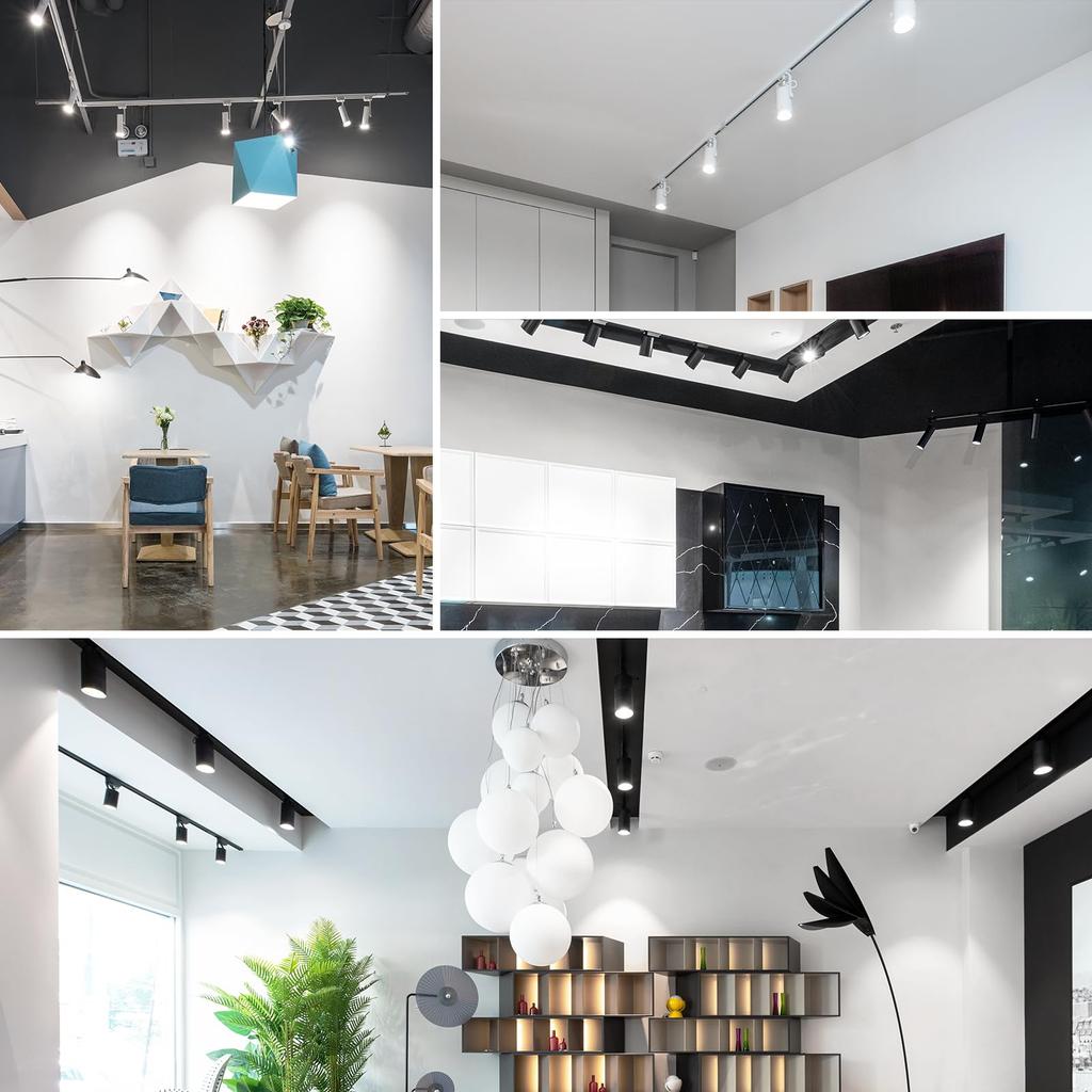 DiCUNO Duct Rail Spotlight, E26 Base, Includes LED Bulbs, 60W Equivalent, Daylight White, 6W, for Lighting Bars, Duct Rail Fixture, High Brightness,