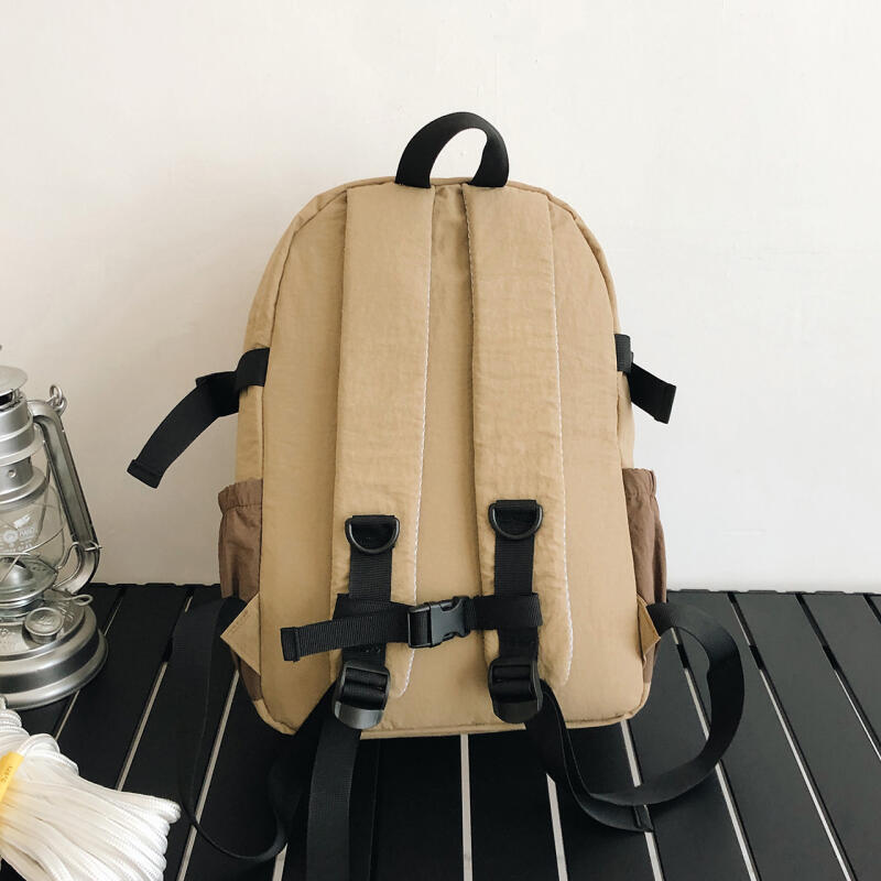 Sports Backpack Large Capacity Lightweight Color Block Backpack Unisex Student Schoolbag