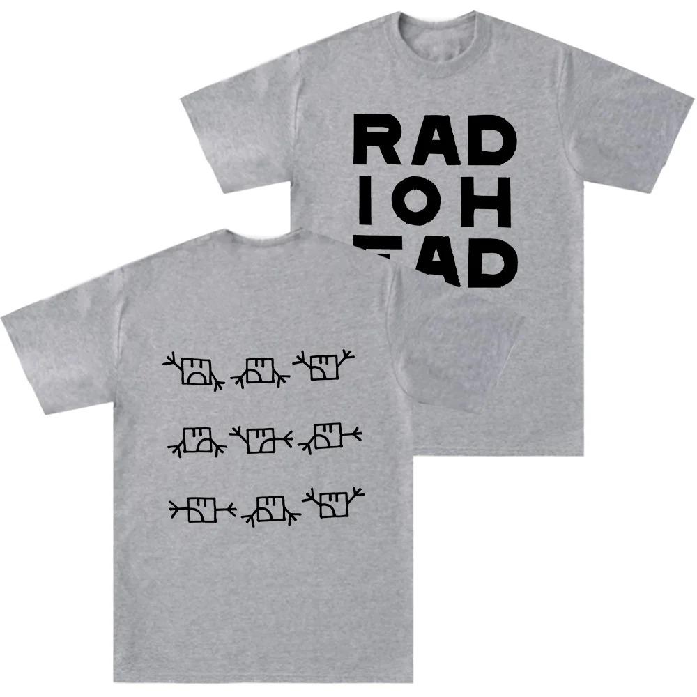 Radiohead Semaphore Graphic Tshirt Alternative Rock Band Oversized Y2k Heavy Cotton Men Women Short Sleeves Vintage Casual Tees