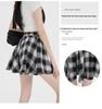 2025 Summer Women's Retro Plaid Skirt and Layered Shirt Set - Hong Kong Style, Casual Irregular Design