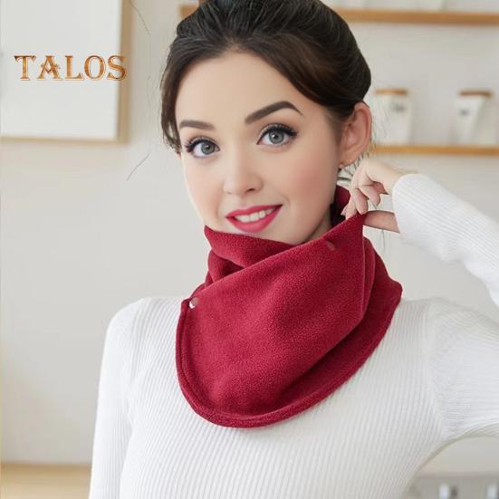 2 buc/set Guler de gât din lână polară Set protecție termică pentru față Înfășurare groasă și călduroasă din lână cu închidere cu nasturi Accesoriu pentru vreme rece