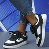 White Shoes PU Leather Board Shoes Women Breathable Casual Sneakers Men Lace-up Trendy Running Trainers Anti-slip Waterproof