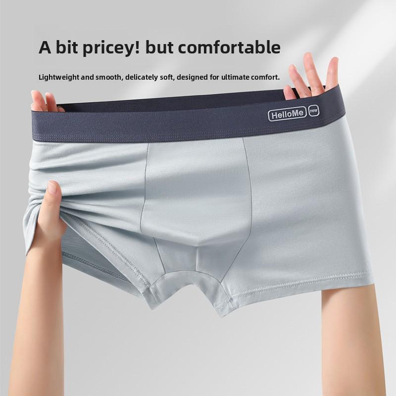 Large Size Men Spring and Summer Antibacterial Breathable Youth Flat Angle Underwear