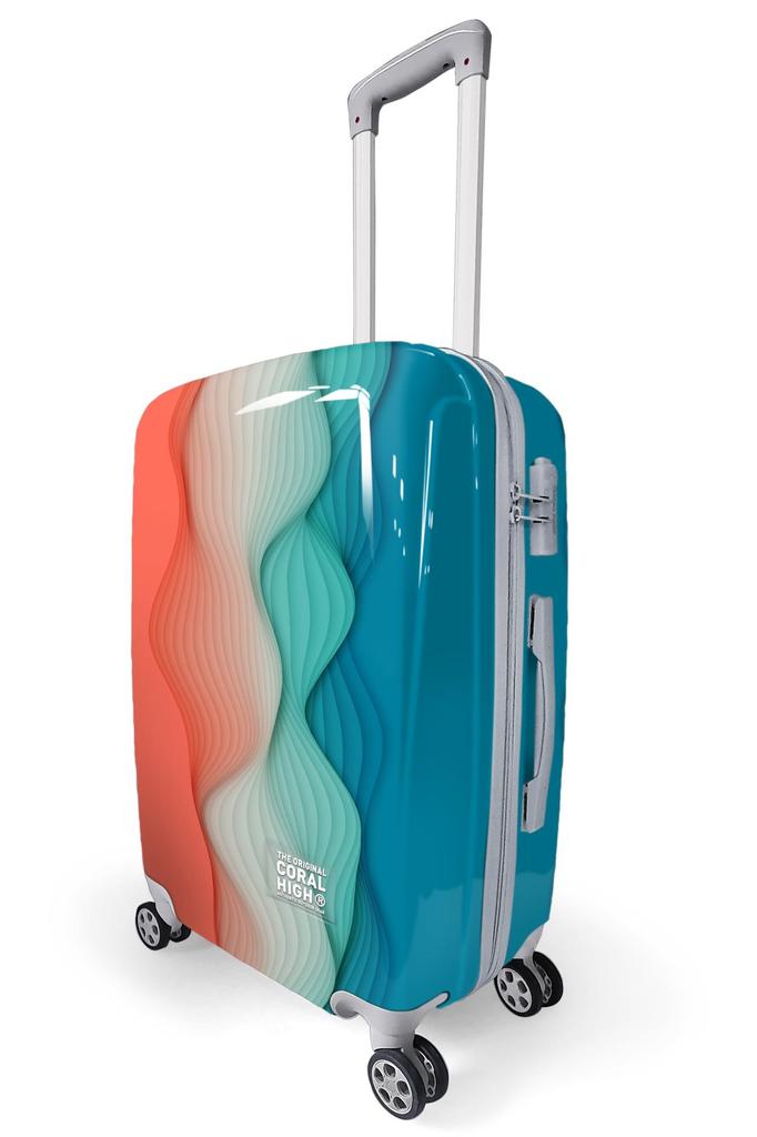 coral high Colorful Patterned PC 3-Piece Suitcase Set 16800