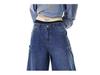 Unisex American Retro Wide-Leg Scimitar Jeans with Embroidered Pocket - Autumn Collection