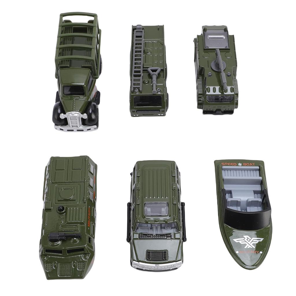 6 Pcs Toy Cars Set Simulation Interactive Educational Pull Back Vehicle Toy Set for Kids Type A