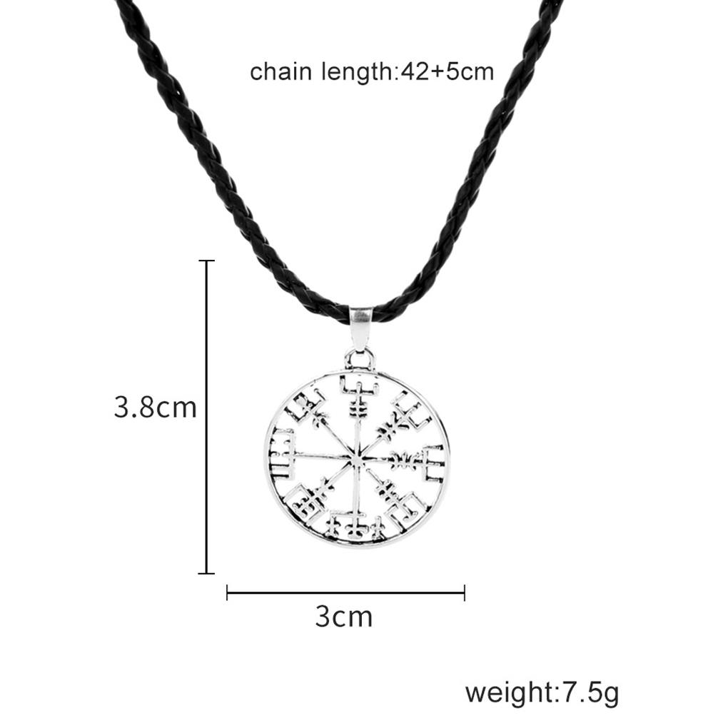 Men Boy Retro Bagua Necklace Eight Diagrams Hollow Out Disk pendant Woven Neck Chain Jewelry