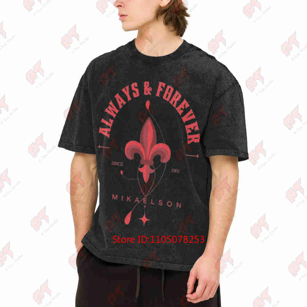 Mikaelson TVD The Originals Klaus Elijah Vintage Washed Tee Pure Cotton T-Shirt