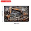 2d Flat 30*20cm, Wooden Sign Wall Hanging Excavator, Garland Sign, Home Decoration, Decorative Wall Poster, for Home, Kitchen, Garden, Bedroom, Bar.