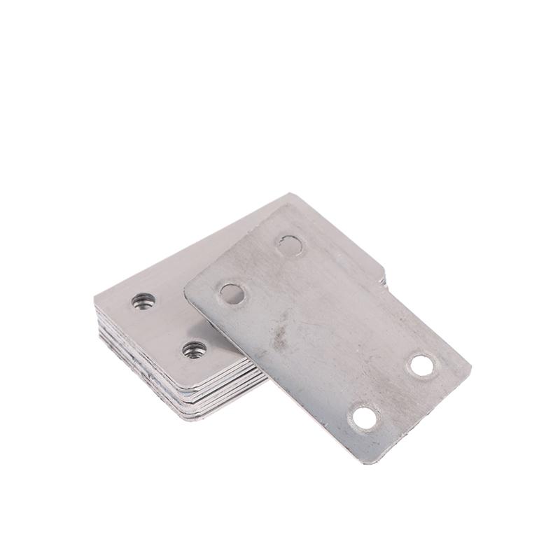 10Pcs Straight Four Hole Fixed Angle Bracket Stainless Steel Right Angle Bracket Furniture Fasteners Wood Shelves Cbinets