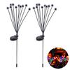 2Pcs LED Solar Scary Eyeball Swaying Lights Realistic 3D Design