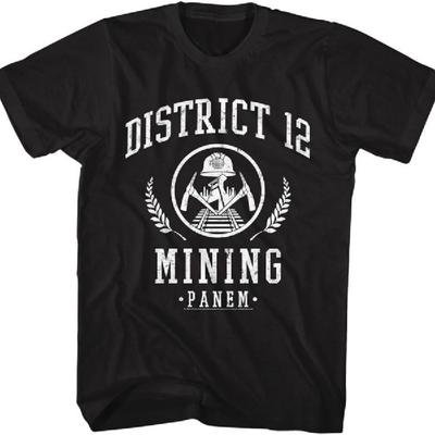 Hunger Games - T-shirt à manches courtes pour homme D12 Mining