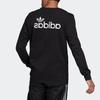 Adidas Casual Versatile Sports Print Logo Long Sleeve T-Shirt Men Tops Black FM3391