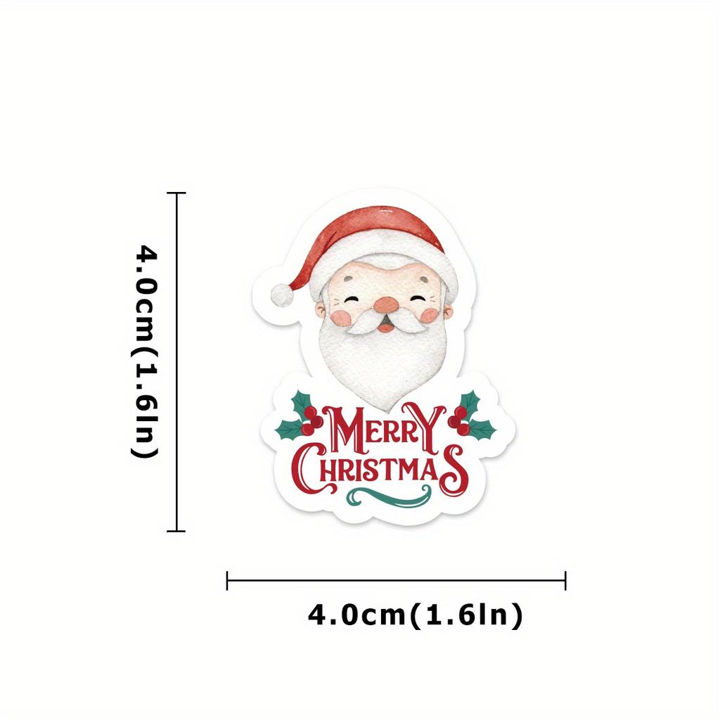 46pcs Merry Christmas Stickers Festive Self Adhesive Gifts Wrapping Scrapbooking Christmas Tree Home Party Decor Craft Supplies