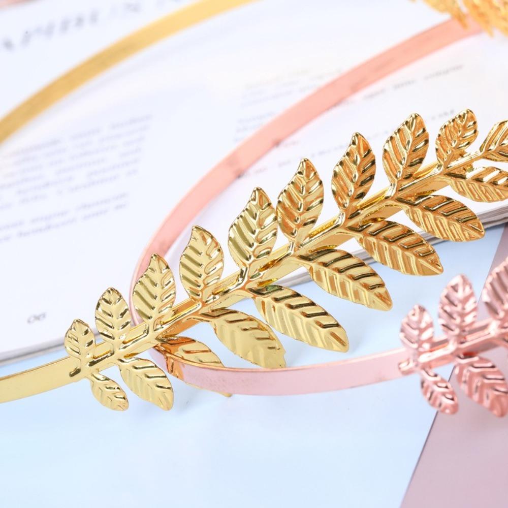 Vintage Olive Leaf Back Headband, New Leaf Headband Design, Elegant Women's Jewelry Accessories for Brides' Wedding Headpieces.