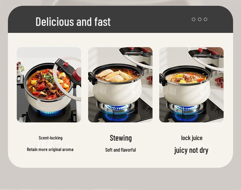 Pressure-Resistant Non-Stick Soup Pot for Gas & Induction Stoves, Safe & Explosion-Proof, Perfect for Soups & Stews.