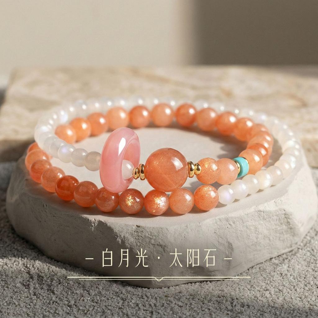 Putuo Mountain Yellow Crystal Bracelet for Women, Yellow Crystal Bracelet for Girlfriend, Wife, Valentine's Day, Birthday Gift