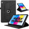 Case for iPad A16 (11 ") / iPad 10 2022 (10.9") Shockproof Rotating Case with Tree Pattern Black Leather Effect