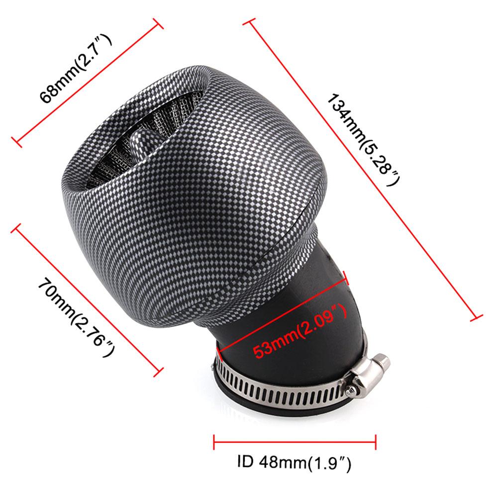 Motorcycle Air Filter 28mm 35mm 42mm 48mm Universal Induction Kit for Yamaha GP110 100cc 125cc Mopeds qiaoge JOG Flying Eagle