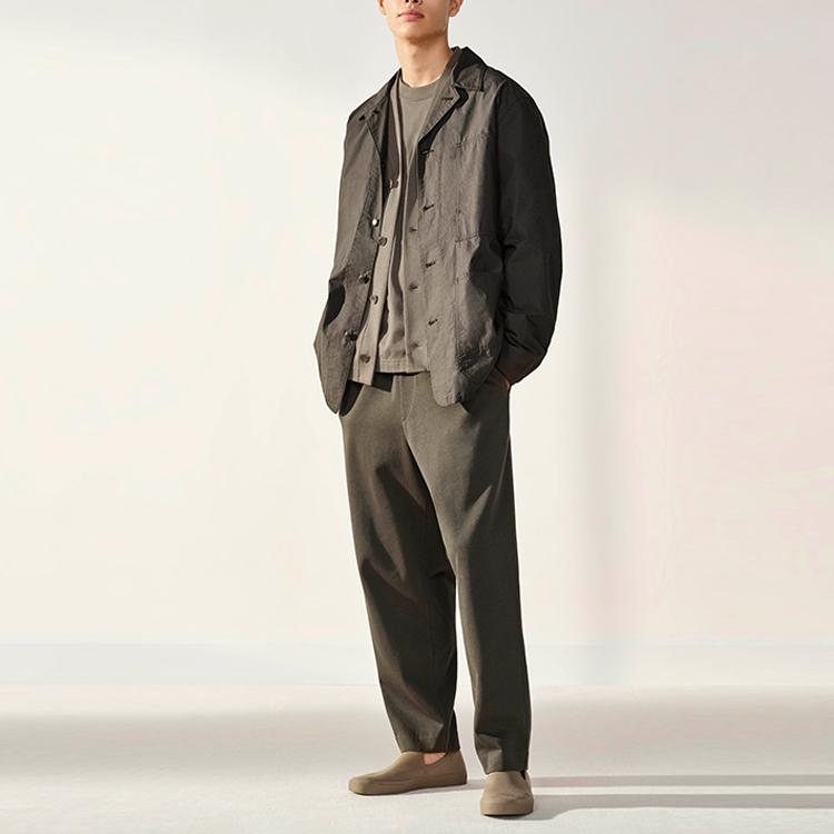 Uniqlo Oversized Shirt Jacket Men Jackets Olive 447336-56