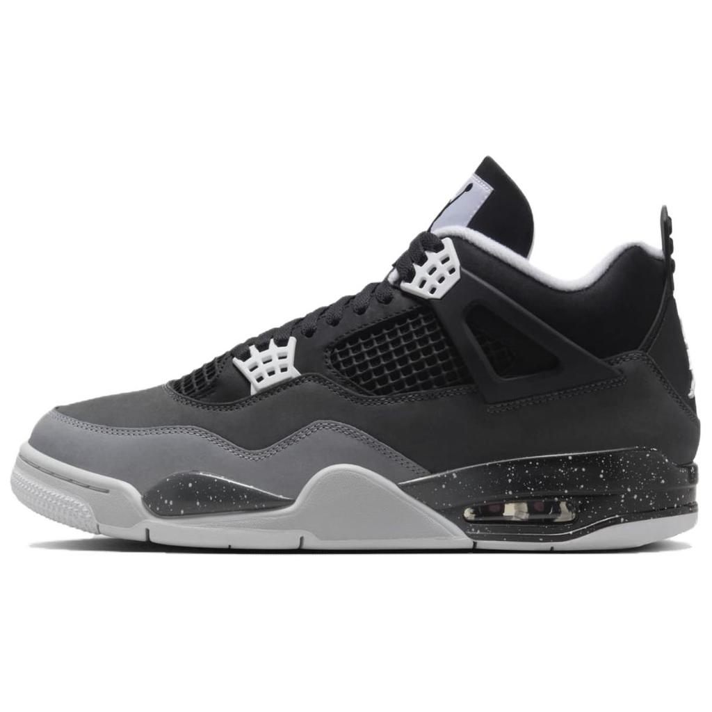 Air Jordan 4 Retro Fear 2024 Unisex Sneakers Black White Anthracite FQ8138-002