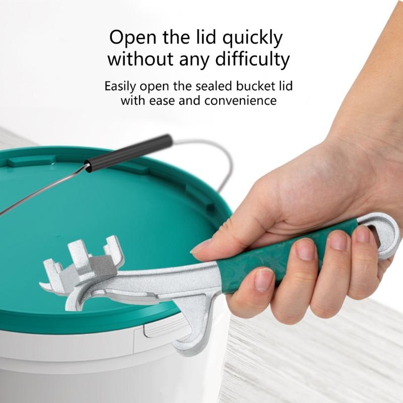 3 In 1 Drum Bung Opener Bung Tool Multifunction Bottle Cover Bucket Aluminum Bucket Lid Wrench Manual Can Bucket Opener