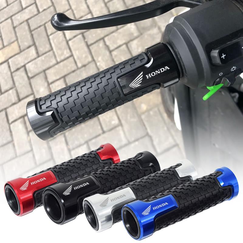 PYYG6 2PCS Motorcycle Handlebar Grips CNC PVC Handle Bar Rubber Gel Grips For Honda CBR 125R 954 600 F4i 650F 650R 1100XX 1000F