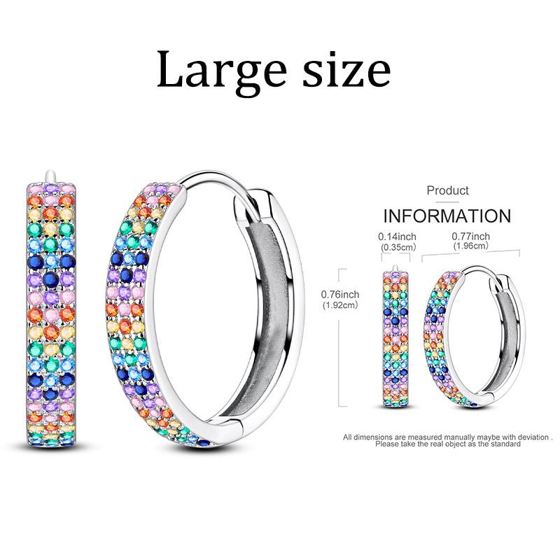 Hoop Earring Copper Original Earring For Woman Star Clover Zircon Pendientes Fine Jewelry