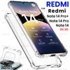 Fundas For Redmi Note 14 15 Pro 5G 4G Clear Transparent Crystal TPU Soft Case On Redmy Note14 Pro+ 5G Airbags Shockproof Coque