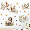 Squirrel Wall Sticker: Removable Self-Adhesive Art for Living Room, Bedroom, or Entrance