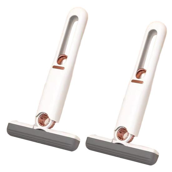 1/2Pcs Mini Mop Deep Cleaning Small Gaps Sponge Head Small Mop with Rotating Brush One-Hand Squeeze Water Absorption Handheld Mop