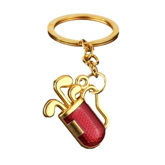 

Keychain with Golf Club Pendant Lightweight Practical Fun Portable Creative Keyring Keyring for Backpack A