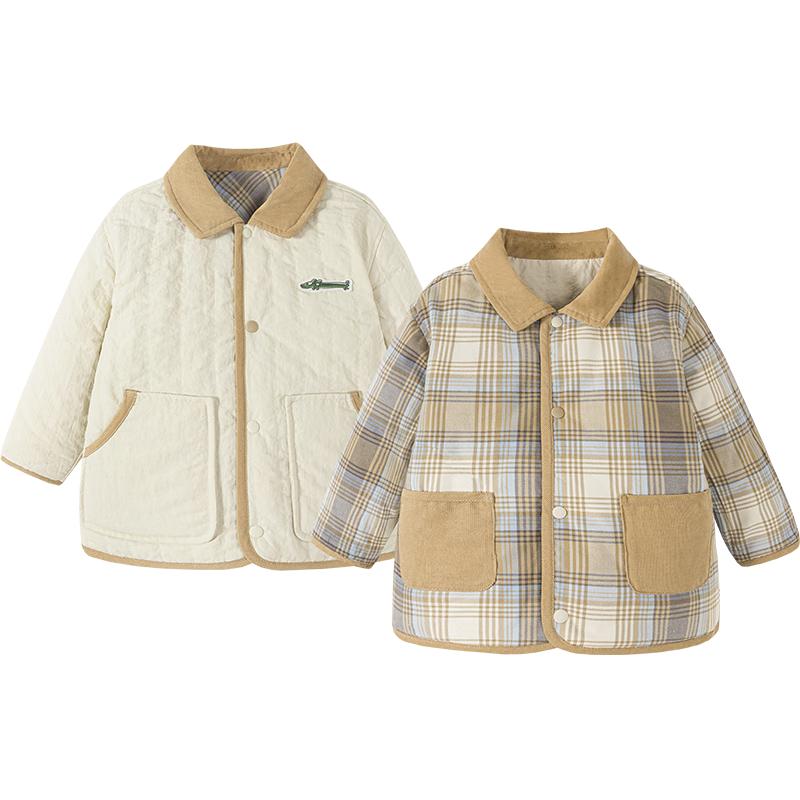 

Mini Balabala Boys Reversible Padded Lapel Jacket 110
