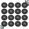 100Pcs 18Mm Black Resin Round Buttons Four Hole Sewing DIY Craft Buttons for Costume Fabric Jacket Shirt Coat Decor