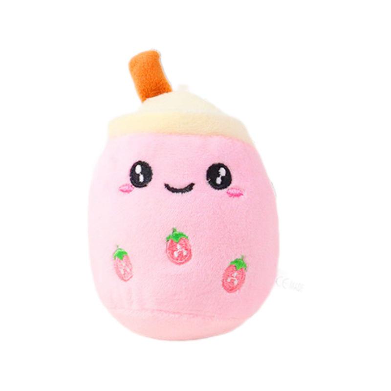Fruit Bubble Tea Plush Keychain - Cute Gift Doll for Claw Machines & Weddings