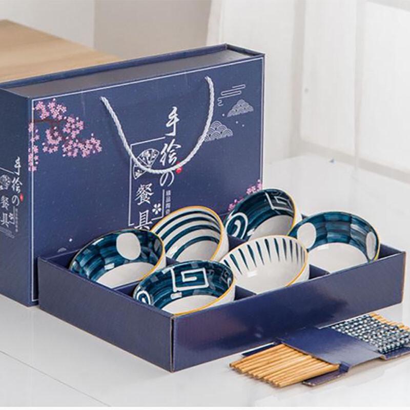 Japanese Hand-Painted Tableware Set