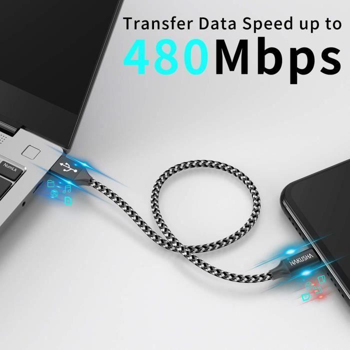 USB Type C Cable 1M-3.3FT 3A Fast Charging Type C Charger Braided Nylon Charger Cable for Samsung Galaxy S20 S8 S9 S10 S20[618]