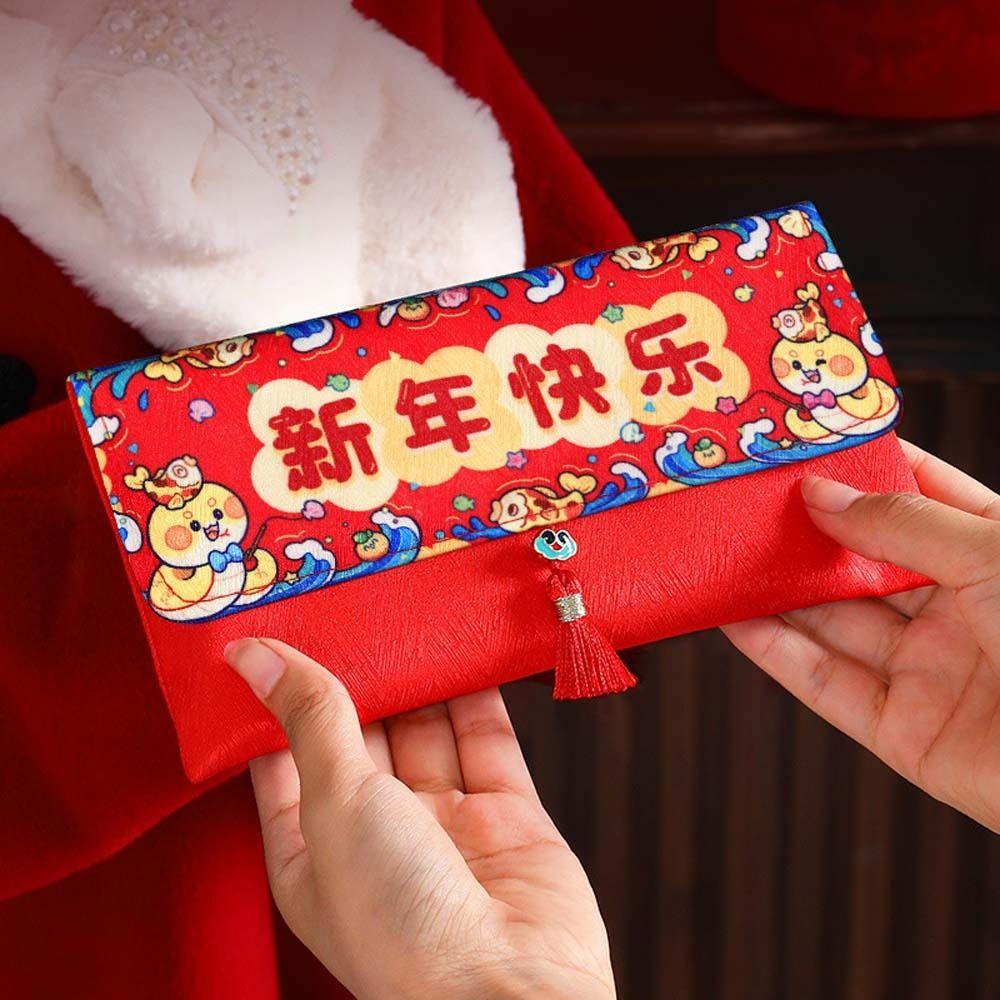 Traditional Snake Year Red Envelopes Cloth Lucky Money Packet  Celebration Party