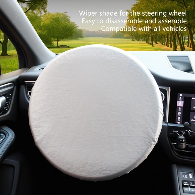 42CM Car Steering Wheel Sunshade Cover Heatproof Automotive Steering Wheel Protector Universal Not Burn for Auto