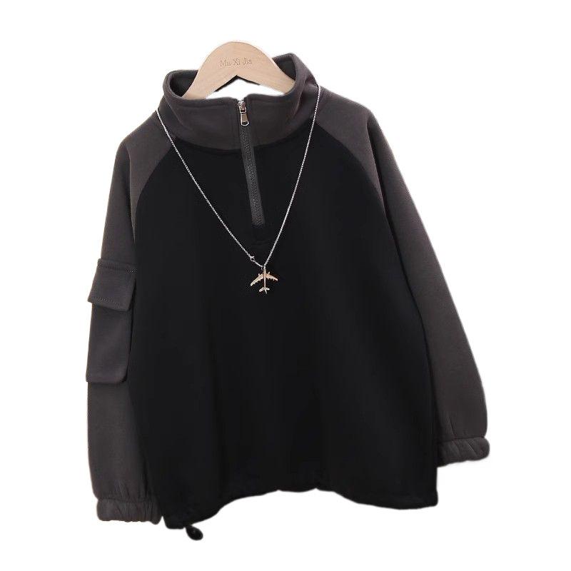 Boys' Autumn 2025 Fashionable Sporty Sweatshirt Set