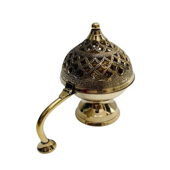 Vintage Loban-lampe, Loban for hjemmerensende messing, Spirituell brenner for tempel, Akhand Diya for hjemmet, Spirituell røkelsesbrenner, Loban-holder