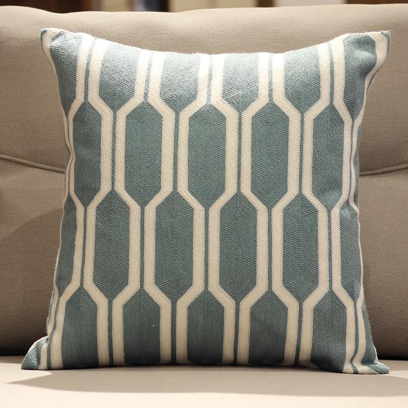 

Простая Современная Геометрическая Подушка Вышитая Новый Стиль Подушка для Дивана в Гостиной Подушка Подушка для Сна в Офисе 45 * 45Cm (pillowcase)