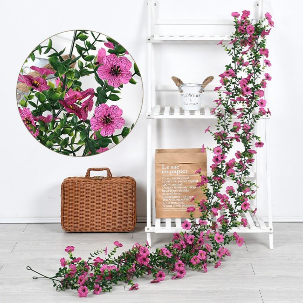 

Silk Material Silk Flower Vines Petal Design Faux Hanging Violets Artificial Flowers Outdoor Decor Color 9