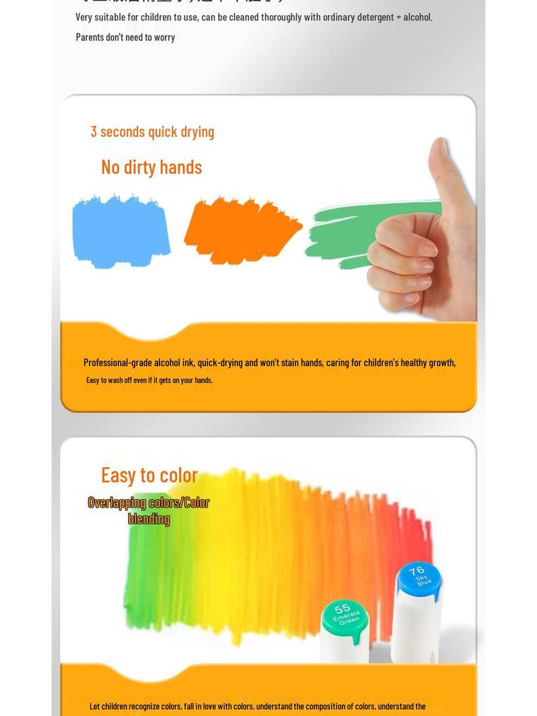 48-Color Anime Marker Set: Fade-Resistant Layerable Watercolor Brush Pens