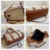 Canvas patchwork large capacity Boston bag women's travel bag