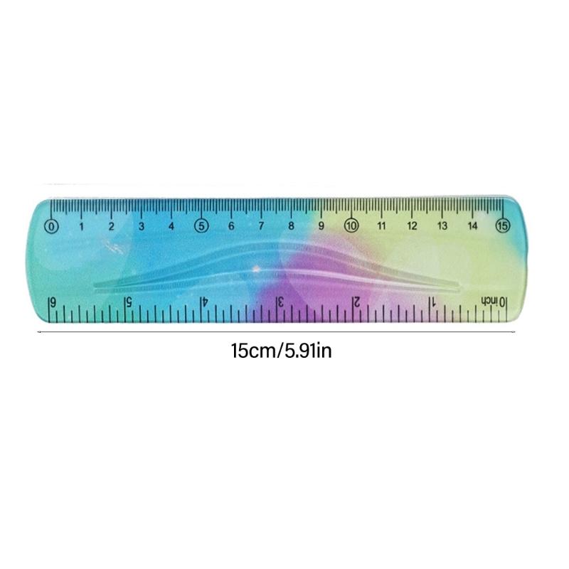 Flexible Ruler Set Soft Bendable Rulers Shatterproof for Students Designers School Office Home Use Various Measurements