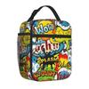 Bolsa de Almuerzo Aislada Reutilizable Portátil Oxford para Viajes Trabajo con Diseño de Graffiti Urbano Cómics Hip Hop