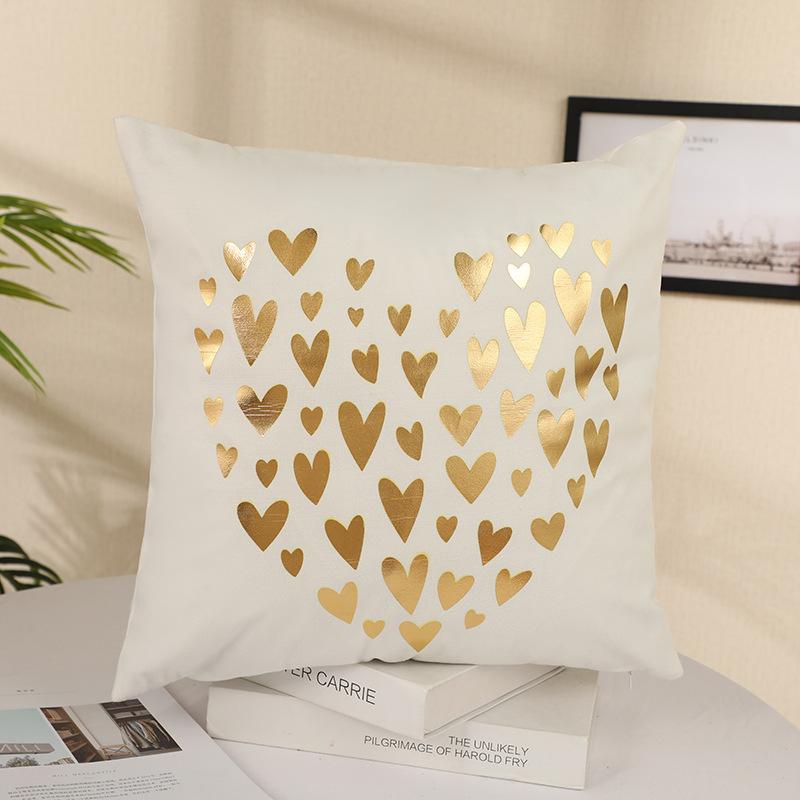 Kissenbezug im nordischen Stil, quadratisch, kurzer Plüsch, bronziert, Sofa, Schlafzimmer, Kissen, Auto, Büro, Lendenkissen, weich